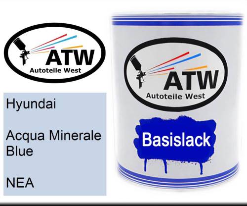 Hyundai, Acqua Minerale Blue, NEA: 1L Lackdose, von ATW Autoteile West.